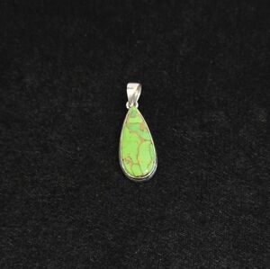 Green Copper Turquoise Pendant #1002